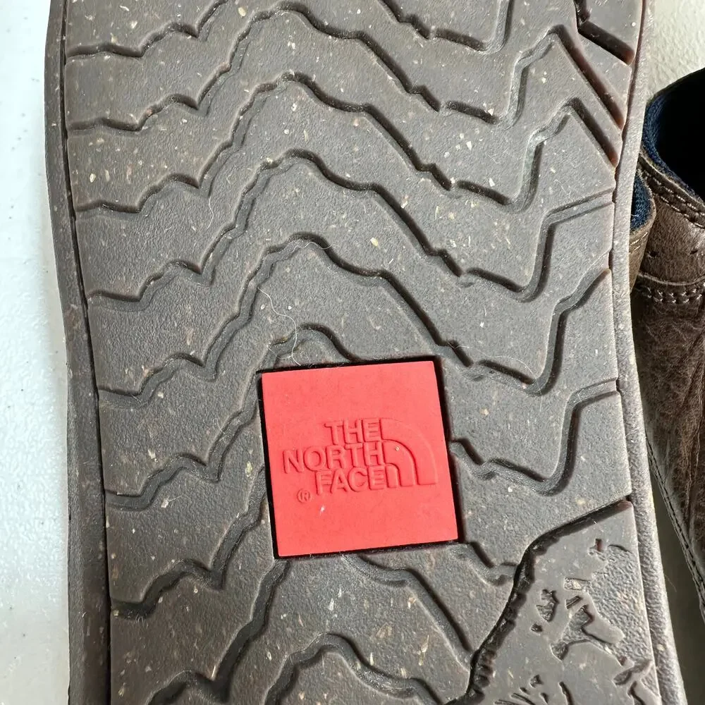 The North Face Bridgeton Flip Flop Mens Size‎ 13 Brown Leather Slip On stamped